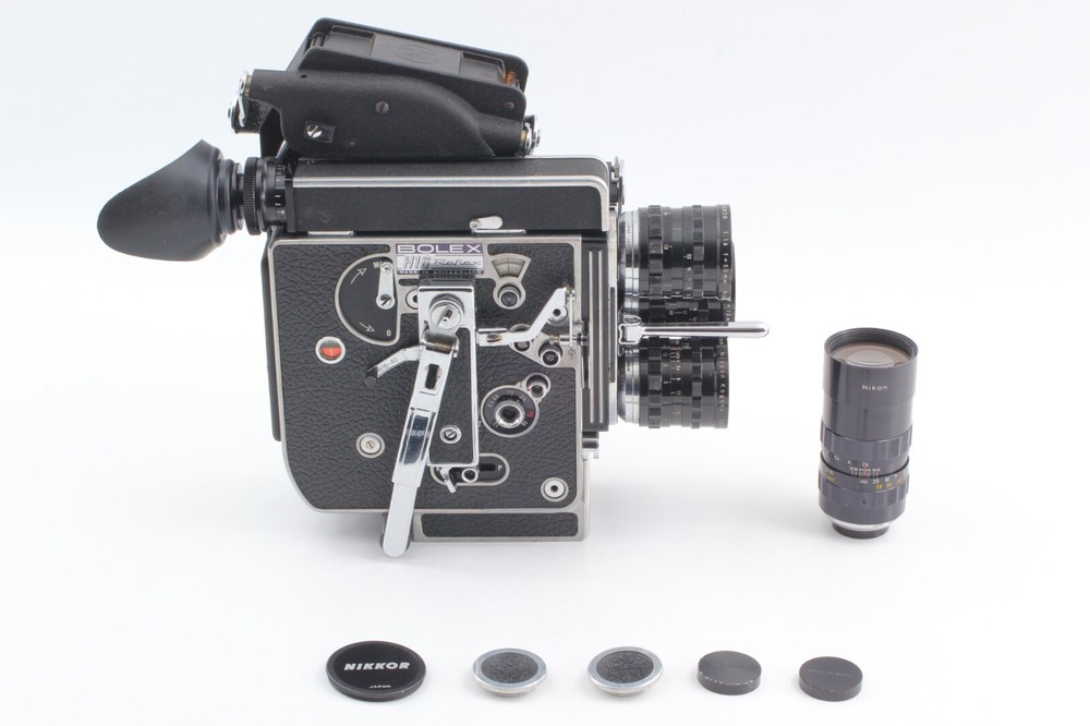 [CLA’d] Bolex H16 REX5 16mm film movie camera + 13,25,50,100mm 4Lens from Japan