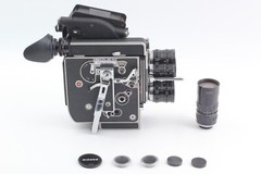 [CLA’d] Bolex H16 REX5 16mm film movie camera + 13,25,50,100mm 4Lens from Japan