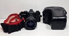 Cosina CT 1 Super Black 35mm SLR Film Camera Body w/ 35-70mm Cosina Lense & Case