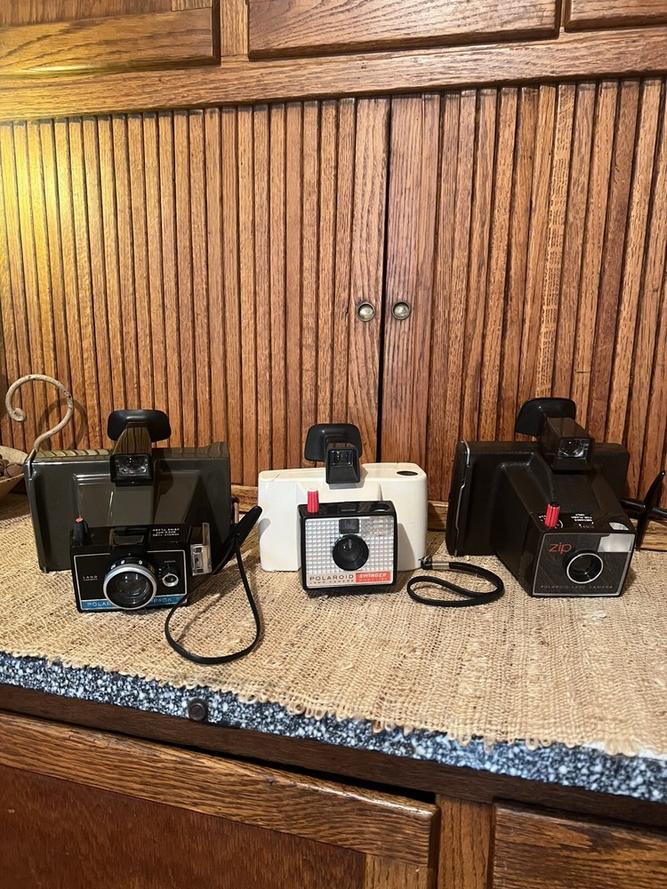 Vintage Lot Polaroid Instant Land Cameras Colorpack II – Swinger Model 20 – Zip