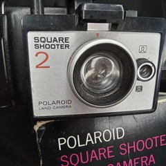 Vintage 1970s Polaroid Square Shooter 2 Black Land Camera With Original Box