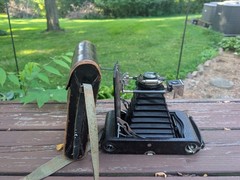 Antique Kodak Autographic No. 3-A Model C Folding Camera w/Leather Case Untested
