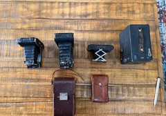 Four Vintage Kodak and AFGA Cameras