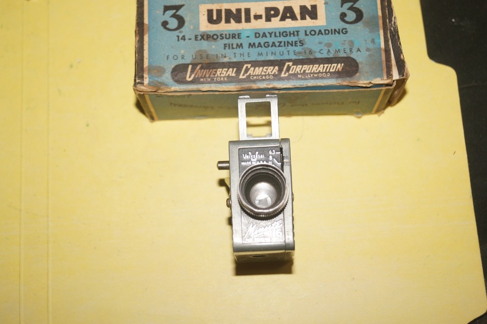 Vintage Universal Camera Corp Minute 16 16mm Subminiature Camera & film