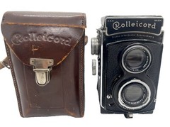 Vintage Rolleicord IIa/2/K3 Camera Compur Zeiss Jena Triostar 1:3.5 w/ Case