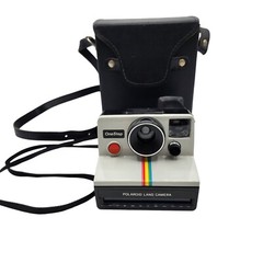 POLAROID SuperColor OneStep Land Instant Film Shoot Out W Leather Case Rainbow