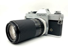 Canon TX Silver Analog SLR 35mm Kit Set 80-200mm f/4.5-5.6 Lens Canon FD