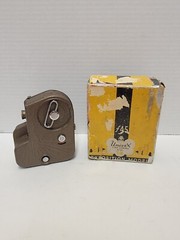 1930’s Antique Univex 8mm Cine Movie Camera Model f 4.5 Original Box w/lens