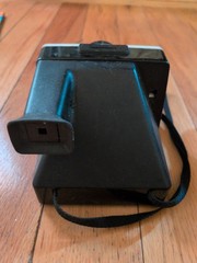Polaroid OneStep Land Camera & Colorburst 50 White Rainbow Stripe Vintage Camera