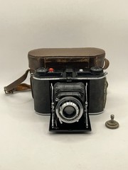 AGFA Folding Camera VINTAGE Anastigmat B2 Speedex 85mm F4.5 Lens w/Leather Case