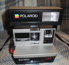 Vintage Polaroid 600 Sun LMS Camera w/Strap & Orig Polaroid Carry Case Tested