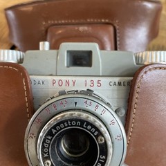 Kodak Pony 135 Model Collectible 35mm Film Camera With Field Case PARTS