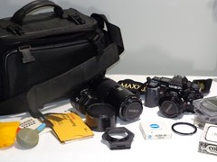 Minolta Maxxum 7000 Camera With 3 Lenses Carrying Case Ect.