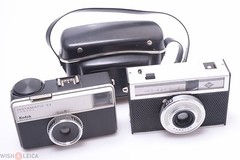 ✅ KODAK INSTAMATIC 33 CARTRIDGE & AGFA I CAMERA W/ CASE & STRAP