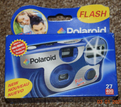 One POLAROID “FUN SHOOTER,” One-Time Use INSTANT CAMERA, ISO 400 x 24 Exp, New