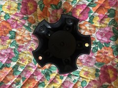 4.41in Wheel Center Caps for Ballistic Center Hubcaps, 4 Pack Black Center