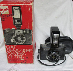 Vintage 1970s Chinon-Made GAF Memo 35EE Camera Outfit WORKS!!
