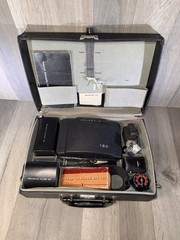Vintage Polaroid Land Camera Model 180 w/Case-Key and Other Accessories 1960’s