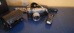 Yashica MG‑1 35mm Rangefinder Film Camera + 2 Lenses + Flash – Untested