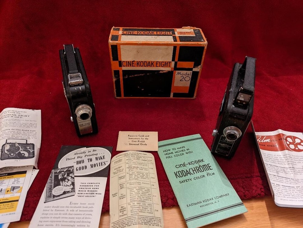 Two KODAK CINE cameras Model 20 and Model 25