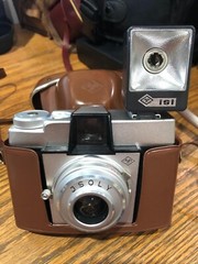 Vintage AGFA Isoly 6×6 Medium Format Film Camera Germany w/ Flash