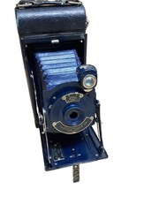 Eastman Kodak No. 1A Pocket Kodak Jr. Antique Folding Camera Dark Blue