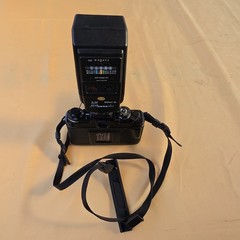 Minolta X-700 Black 35mm SLR Camera w/ Minolta Lens, Promaster PowerZoom Flash