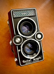 Rollei Magic I TLR Camera Franke & Heidecke 75mm/ 1:3.5f, Working Meter! Cool!