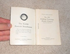 ANTIQUE KODAK NO. 2A FOLDING CARTRIDGE PREMO CAMERA INSTRUCTION BOOKLET