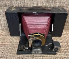 Antique Kodak No 3A Folding Brownie Camera Red Bellows c. 1902