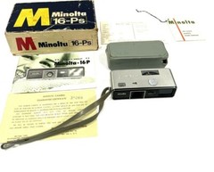 MINOLTA-16 P SUBMINIATURE SPY CAMERA WITH BOX, CASE AND INSTRUCTIONS – TESTED