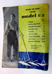 Old 1950 Argus Model C3 Camera Instruction Booklet Only Ann Arbor Michigan USA