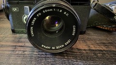 Canon FTb 35mm SLR Film Camera w/ Canon FD 50mm f/1.8 S.C. Lens Black