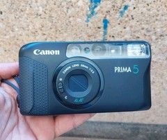 Canon Prima 5 ( Sure Shot Max ) Point & Shoot 35mm Film Camera Black with Case
