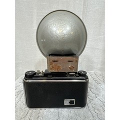 Vintage Pho-Tak Foldex 20 Folding Camera 105mm Octvar Lens with Flash Unit USA