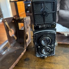 Rolleiflex Old Standard #383496 TLR with 75mm F/3.5 Tessar Lens 1930s + Org Case