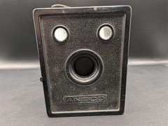 Vintage Ansco B2 Box Camera 120 Film Made in USA Black Bakelite