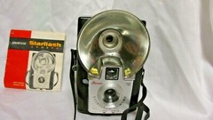 VINTAGE 1950s KODAK STARFLASH CAMERA w/ BULB & OWNERS MANUAL
