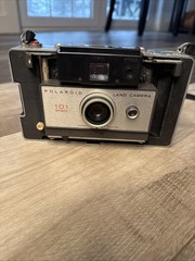 Vintage Polaroid Land Camera 101 Automatic w/ Leather Case – Untested Clean