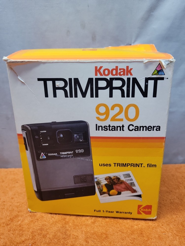 U•Vtg 1984Kodak Trimprint Instant 920 Camera HS144-10 Color Film Photography