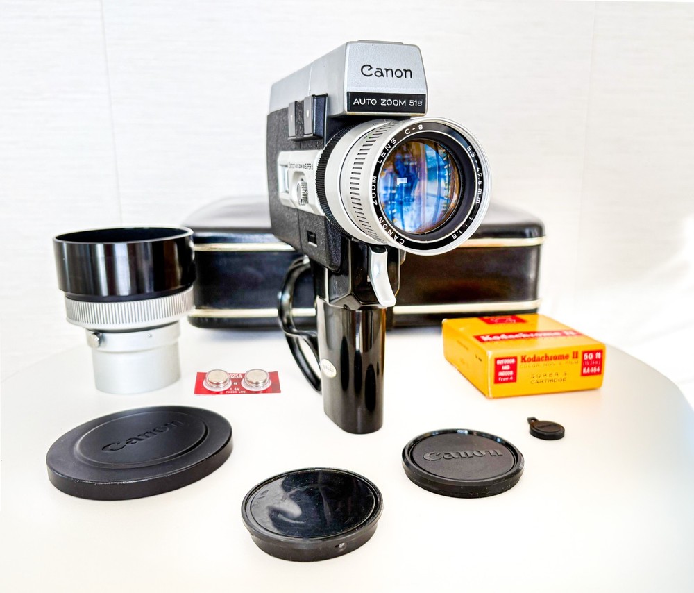 Canon Auto Zoom 518 Super 8 Camera – Mint | TESTED • SERVICED • Complete Kit