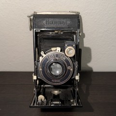 Zeiss Ikon Ikomat Derval Vintage Folding Camera Black Classic Collectible
