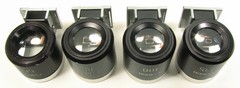 Four – Canon Lumi-field Finders (50, 85, 100, 135mm) + Rangefinder Coupler