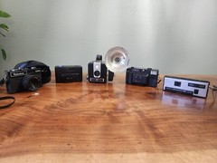 Lot Of 5 Vintage Cameras! Kodak Windsor Ultronic Panoramic Brownie Hawkeye