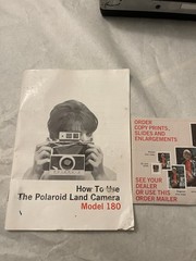 Vintage Polaroid Land Camera Model 180 w/ Case Manual Flash Meter Tamro UNTESTED
