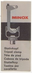 mint MINOX spy camera tripod adapter mount boxed stativkopf chrome manual incl.