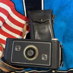 Jiffy Kodak Six-20 Series II Folding Camera 1940’s Twindar Lens w case UntestedJ