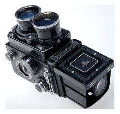 Tele Rolleiflex Type 1 6×6 Film TLR Camera Sonnar f/4 135mm Serviced