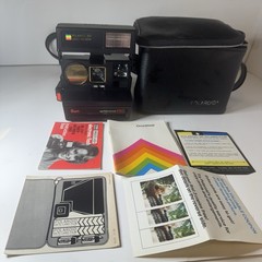 Vintage Polaroid Sun 660 Autofocus 600 Instant Camera w/ Case All Original Man