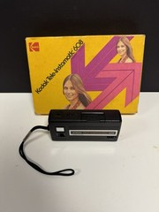 Vintage Kodak Tele-Instamatic 608 Black 110 Film Camera 1970s Original Box